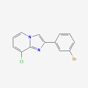 molecular formula C13H8BrClN2 B15330466 2-(3-Bromophenyl)-8-chloroimidazo[1,2-a]pyridine 