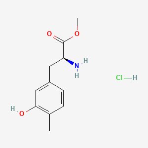 molecular formula C11H16ClNO3 B15330470 Methyl (S)-2-amino-3-(3-hydroxy-4-methylphenyl)propanoate hydrochloride 