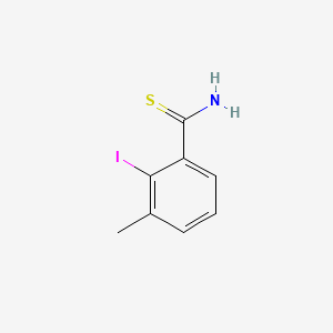molecular formula C8H8INS B15330495 2-Iodo-3-methylbenzothioamide 