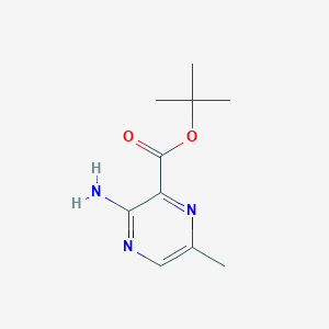molecular formula C10H15N3O2 B15330549 tert-Butyl 3-amino-6-methylpyrazine-2-carboxylate 