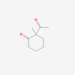 molecular formula C9H14O2 B15330590 2-Acetyl-2-methylcyclohexanone 