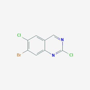 molecular formula C8H3BrCl2N2 B15330643 7-Bromo-2,6-dichloroquinazoline 