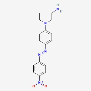 molecular formula C16H19N5O2 B15330650 N~1~-Ethyl-N~1~-{4-[(E)-(4-nitrophenyl)diazenyl]phenyl}ethane-1,2-diamine CAS No. 23946-37-4