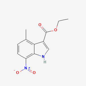 molecular formula C12H12N2O4 B15330723 Ethyl 4-methyl-7-nitro-1H-indole-3-carboxylate 