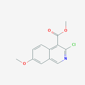 molecular formula C12H10ClNO3 B15330731 Methyl 3-chloro-7-methoxyisoquinoline-4-carboxylate 