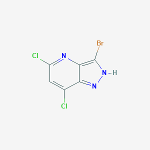 molecular formula C6H2BrCl2N3 B15330732 3-Bromo-5,7-dichloro-1H-pyrazolo[4,3-b]pyridine 