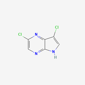 molecular formula C6H3Cl2N3 B15330762 2,7-Dichloro-5H-pyrrolo[2,3-b]pyrazine 