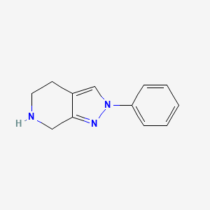 molecular formula C12H13N3 B15330796 2-Phenyl-4,5,6,7-tetrahydro-2H-pyrazolo[3,4-c]pyridine 