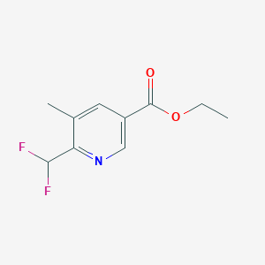 molecular formula C10H11F2NO2 B15330832 Ethyl 6-(difluoromethyl)-5-methylnicotinate 