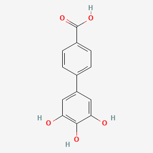 molecular formula C13H10O5 B15330840 3',4',5'-Trihydroxy-[1,1'-biphenyl]-4-carboxylic acid 