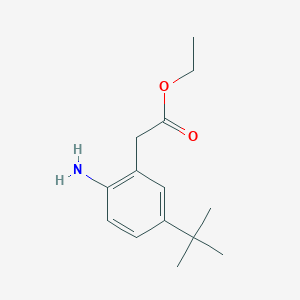 molecular formula C14H21NO2 B15330880 Ethyl 2-(2-amino-5-(tert-butyl)phenyl)acetate 