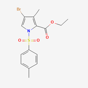 molecular formula C15H16BrNO4S B15330961 Ethyl 4-bromo-3-methyl-1-tosyl-1H-pyrrole-2-carboxylate 