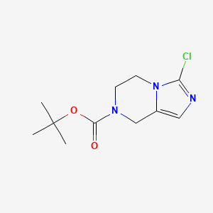 molecular formula C11H16ClN3O2 B15330988 tert-Butyl 3-chloro-5,6-dihydroimidazo[1,5-a]pyrazine-7(8H)-carboxylate 