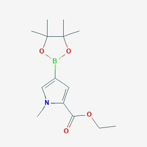 molecular formula C14H22BNO4 B15330996 Ethyl 1-methyl-4-(4,4,5,5-tetramethyl-1,3,2-dioxaborolan-2-yl)-1H-pyrrole-2-carboxylate 