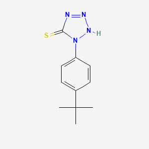 molecular formula C11H14N4S B15331024 1-[4-(tert-Butyl)phenyl]-1H-tetrazole-5-thiol 