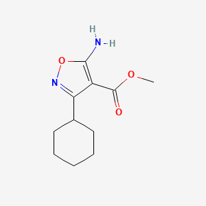 molecular formula C11H16N2O3 B15331058 Methyl 5-Amino-3-cyclohexylisoxazole-4-carboxylate 