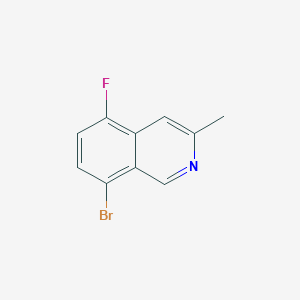 molecular formula C10H7BrFN B15331083 8-Bromo-5-fluoro-3-methylisoquinoline 