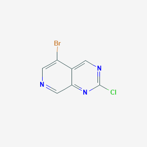 molecular formula C7H3BrClN3 B15331095 5-Bromo-2-chloropyrido[3,4-d]pyrimidine 