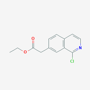 molecular formula C13H12ClNO2 B15331131 Ethyl 2-(1-chloroisoquinolin-7-yl)acetate 