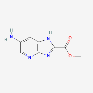 molecular formula C8H8N4O2 B15331210 Methyl 6-Amino-1H-imidazo[4,5-b]pyridine-2-carboxylate 