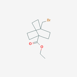 molecular formula C12H19BrO2 B15331231 Ethyl 4-(bromomethyl)bicyclo[2.2.2]octane-1-carboxylate 