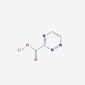 molecular formula C4H2LiN3O2 B15331233 Lithium 1,2,4-triazine-3-carboxylate 