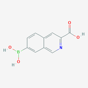 molecular formula C10H8BNO4 B15331243 7-Boronoisoquinoline-3-carboxylic acid 