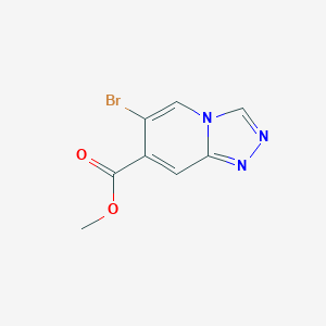 molecular formula C8H6BrN3O2 B15331321 Methyl 6-Bromo-[1,2,4]triazolo[4,3-a]pyridine-7-carboxylate 