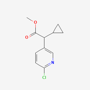 molecular formula C11H12ClNO2 B15331388 Methyl 2-(6-Chloro-3-pyridyl)-2-cyclopropylacetate 