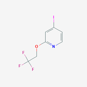 molecular formula C7H5F3INO B15331428 4-Iodo-2-(2,2,2-trifluoroethoxy)pyridine 