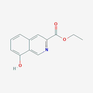 molecular formula C12H11NO3 B15331521 Ethyl 8-hydroxyisoquinoline-3-carboxylate 