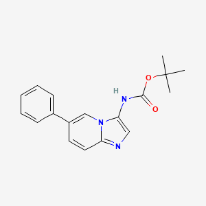molecular formula C18H19N3O2 B15331720 tert-Butyl (6-phenylimidazo[1,2-a]pyridin-3-yl)carbamate 