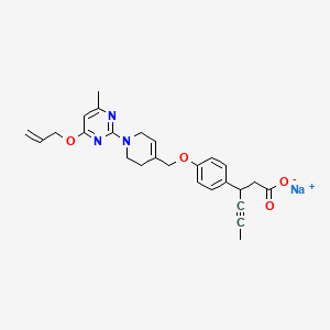 molecular formula C26H28N3NaO4 B15331811 Sodium 3-[4-[[1-[4-(Allyloxy)-6-methyl-2-pyrimidinyl]-1,2,3,6-tetrahydro-4-pyridyl]methoxy]phenyl]-4-hexynoate 