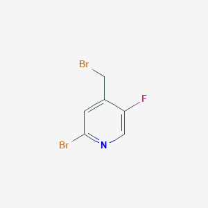 molecular formula C6H4Br2FN B15331816 2-Bromo-4-(bromomethyl)-5-fluoropyridine CAS No. 1227509-89-8