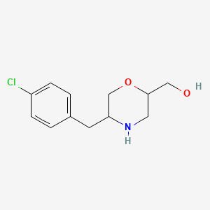 molecular formula C12H16ClNO2 B15331875 [(2R,5R)-5-(4-Chlorobenzyl)morpholin-2-yl]methanol 
