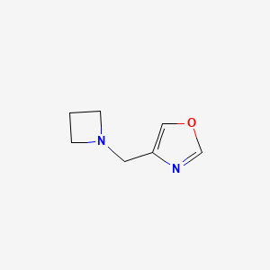 molecular formula C7H10N2O B15331885 4-(1-Azetidinylmethyl)oxazole 