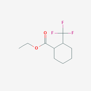 molecular formula C10H15F3O2 B15331919 Ethyl 2-(trifluoromethyl)cyclohexanecarboxylate 