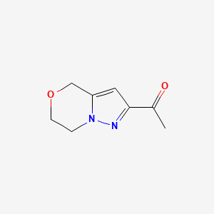 molecular formula C8H10N2O2 B15331920 1-(6,7-Dihydro-4H-pyrazolo[5,1-c][1,4]oxazin-2-yl)ethanone 