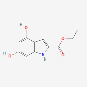molecular formula C11H11NO4 B15331944 Ethyl 4,6-dihydroxy-1H-indole-2-carboxylate 