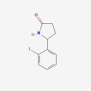 molecular formula C10H10INO B15332094 5-(2-Iodophenyl)pyrrolidin-2-one 