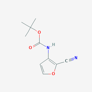 molecular formula C10H12N2O3 B15332178 tert-Butyl (2-cyanofuran-3-yl)carbamate 