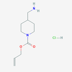 molecular formula C10H19ClN2O2 B15332192 Allyl 4-(aminomethyl)piperidine-1-carboxylate hydrochloride 