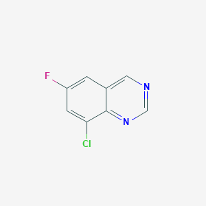 molecular formula C8H4ClFN2 B15332217 8-Chloro-6-fluoroquinazoline 