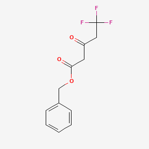 molecular formula C12H11F3O3 B15332375 Benzyl 5,5,5-trifluoro-3-oxopentanoate 