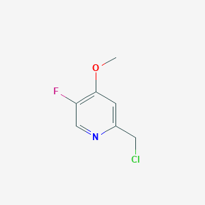 molecular formula C7H7ClFNO B15332458 2-(Chloromethyl)-5-fluoro-4-methoxypyridine 