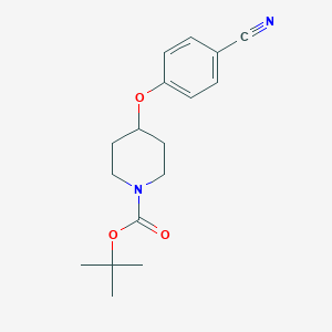 molecular formula C17H22N2O3 B153325 tert-Butyl 4-(4-cyanophenoxy)piperidine-1-carboxylate CAS No. 333954-86-2