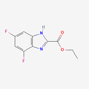 molecular formula C10H8F2N2O2 B15332556 Ethyl 4,6-Difluorobenzimidazole-2-carboxylate 