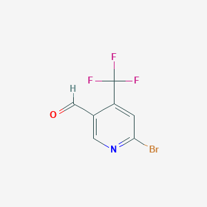 molecular formula C7H3BrF3NO B15332567 6-Bromo-4-(trifluoromethyl)nicotinaldehyde CAS No. 1060805-48-2