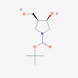 molecular formula C10H19NO4 B15332582 cis-tert-Butyl 3-hydroxy-4-(hydroxymethyl)pyrrolidine-1-carboxylate 