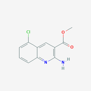 molecular formula C11H9ClN2O2 B15332668 Methyl 2-amino-5-chloroquinoline-3-carboxylate 